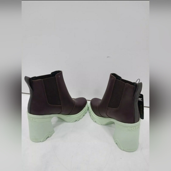 NEW Sorel Brex Women's Cinder/Sea Sprite Brex Heel Waterproof Boots Size 6.5 - Picture 4 of 6